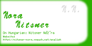 nora nitsner business card